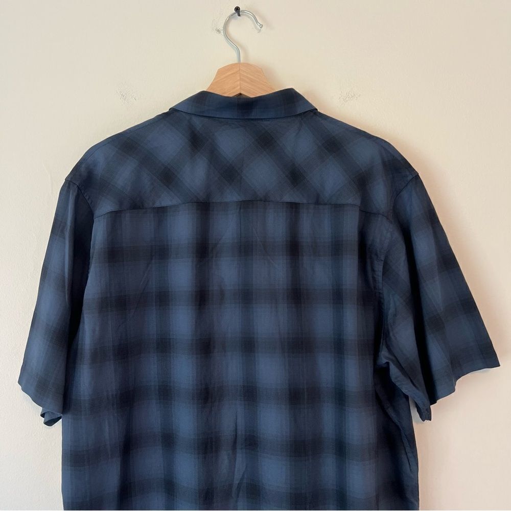 Travis‎ Mathew Mens Short Sleeve Button Up Shirt Blue Check Print Size XL - Picture 5 of 8